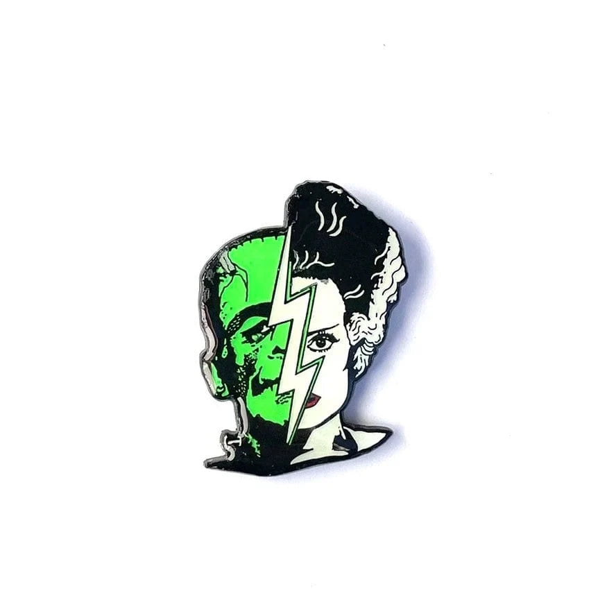 Bride And Frank Half Face Enamel Pin