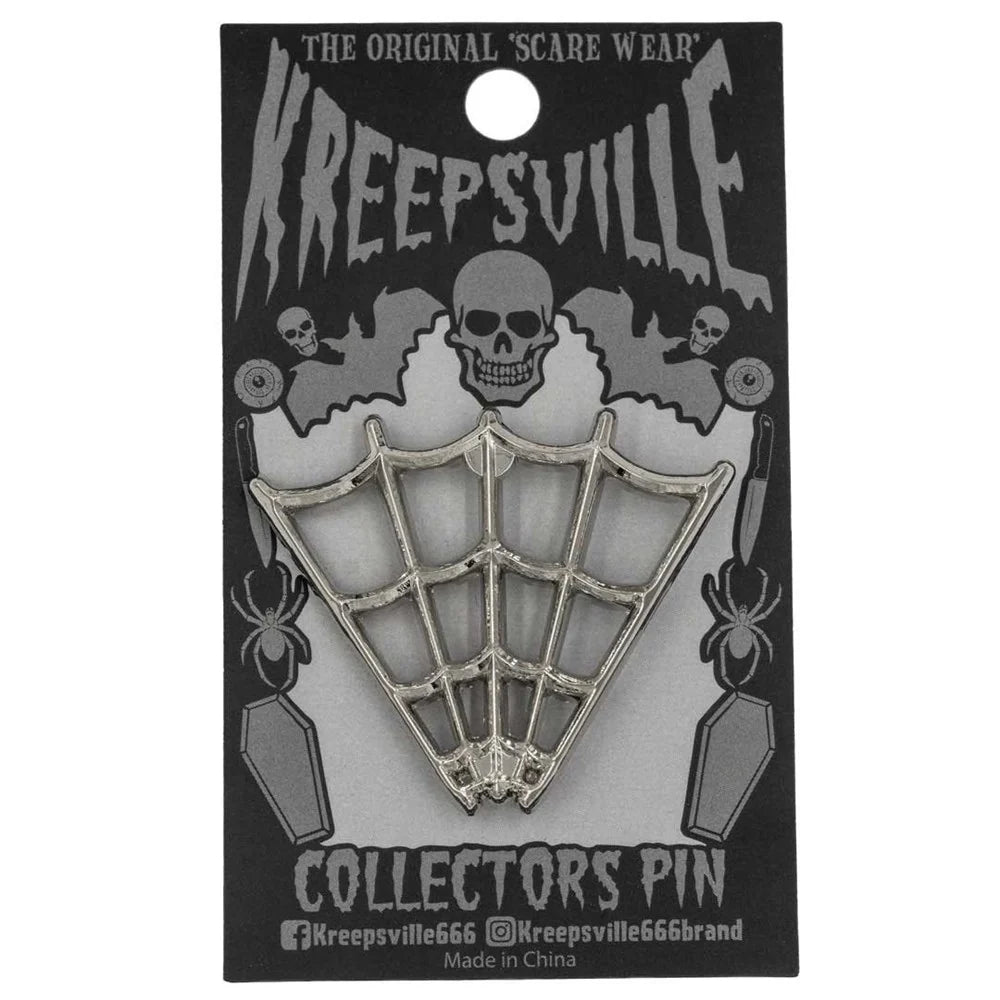 V Spider Web Tip Chrome Pin