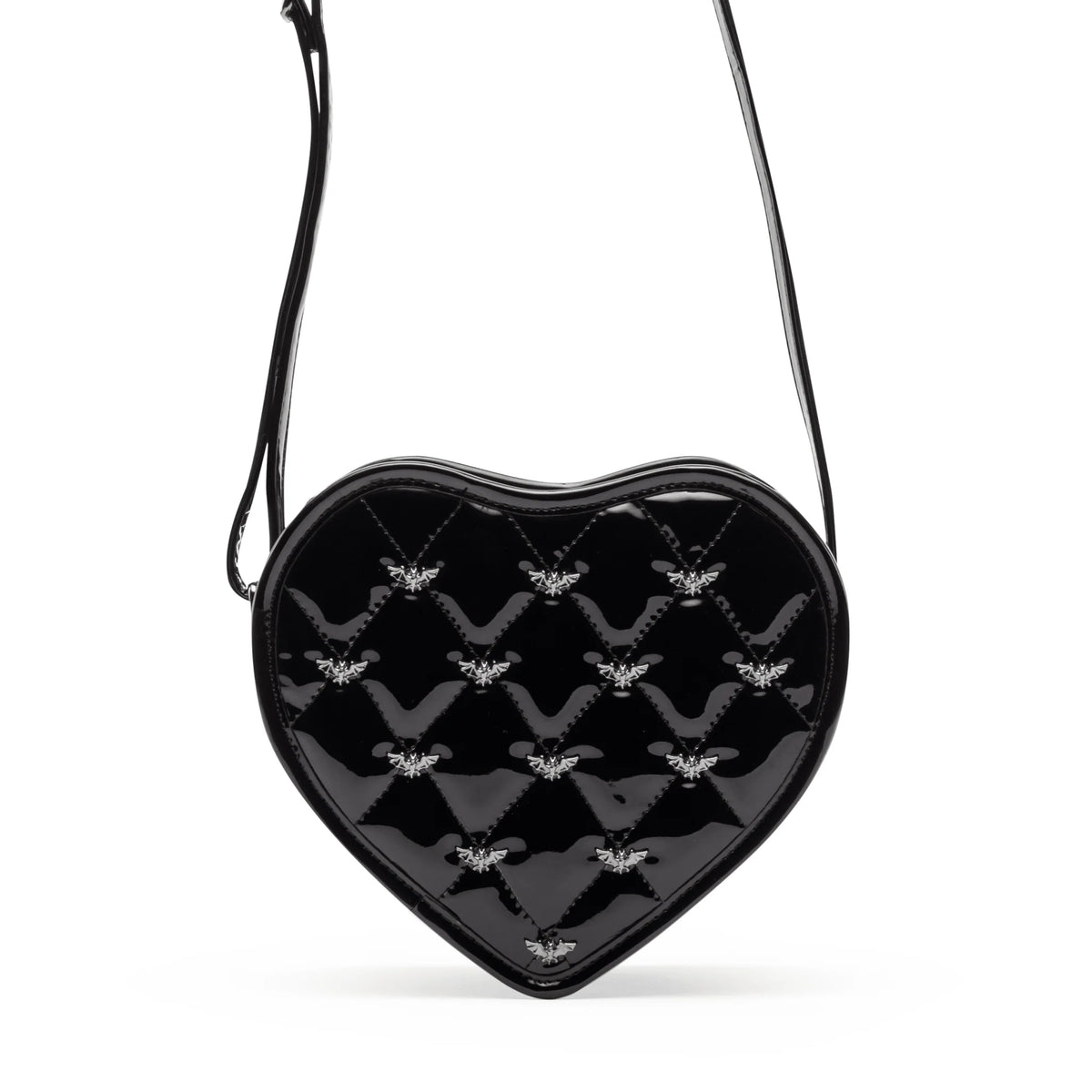 Mina Bat Studded Heart Crossbody