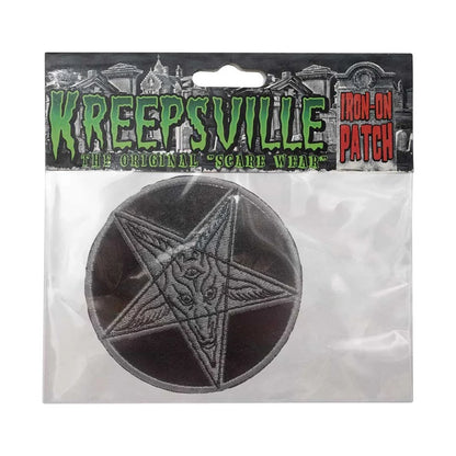 Satanic Circle Shiny Black Patch
